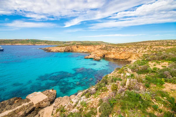 Hermoso paisaje de la isla Laguna Azul de Malta — Foto de Stock
