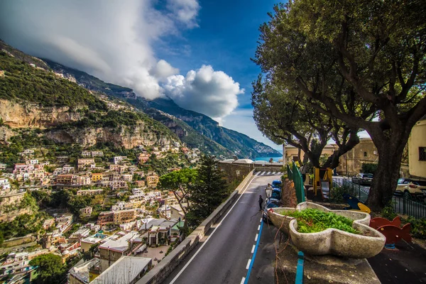 İtalya doğal Positano Amalfi Coast güzel kıyı şehirleri — Stok fotoğraf