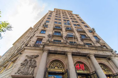 Barselona, İspanya- Nisan, 2019: Barselona Gotik Mahallesi'ndeki bölge