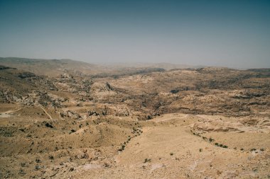 Ürdün, - mayıs 2019: Ürdün'de Wadi Rum Çölü ve Dağları Manzarası