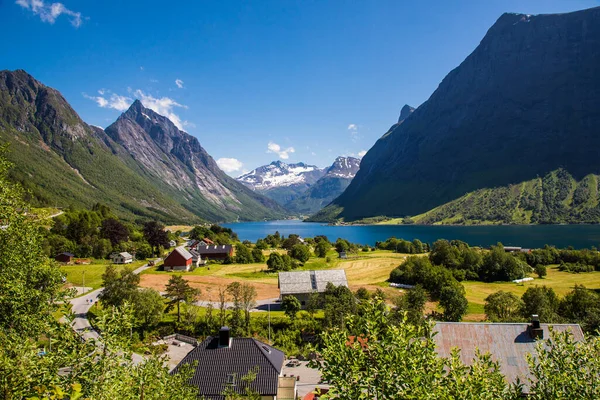 Hjorundfjord Und Sunnmore Alpen Bei Trandal More Romsdal Norwegen — Stockfoto