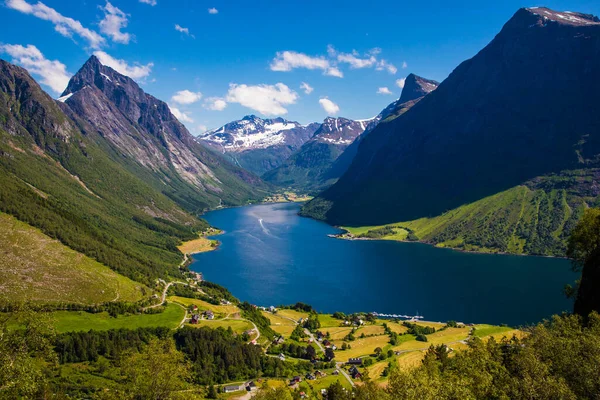 Hjorundfjord Alpi Sunnmore Vicino Trandal More Romsdal Norvegia — Foto Stock