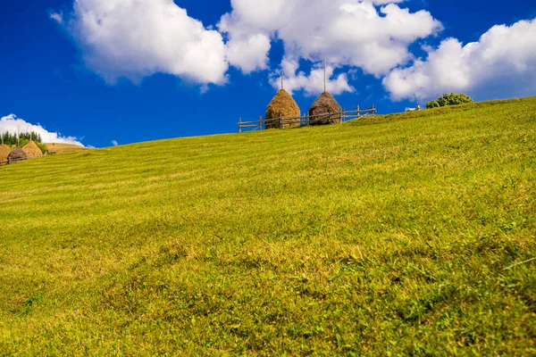 Όμορφη Ηλιόλουστη Μέρα Είναι Στο Ορεινό Τοπίο Καρπάθια Ουκρανία Ευρώπη — Φωτογραφία Αρχείου