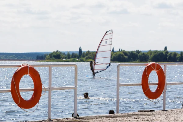 Sailing water sports and lifebuoy. — Stock Photo, Image