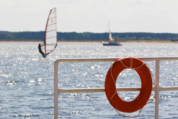 Sailing water sports and lifebuoy. — Stock Photo, Image