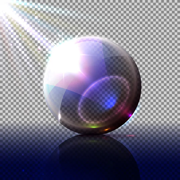 反射を伴うベクトル透明球 — ストックベクタ