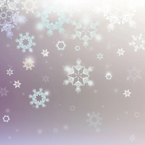 Hintergrund mit Schneeflocken. — Stockvektor