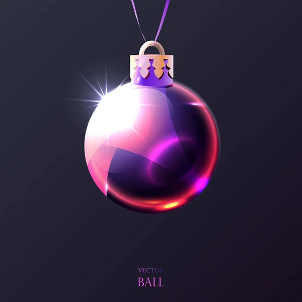 Pallone illustrazione vettoriale, decorazione natalizia — Vettoriale Stock