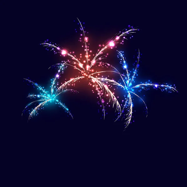 Feux d'artifice colorés — Image vectorielle