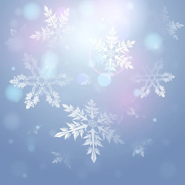Flocons de neige, vecteur — Image vectorielle