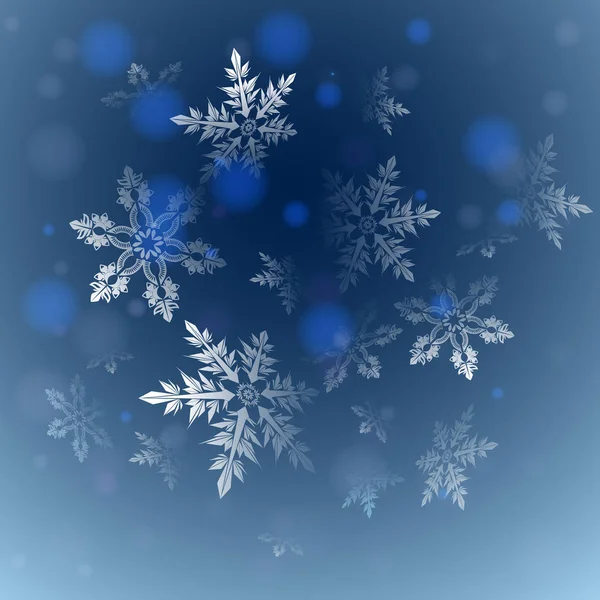 Sneeuwvlokken, vector — Stockvector