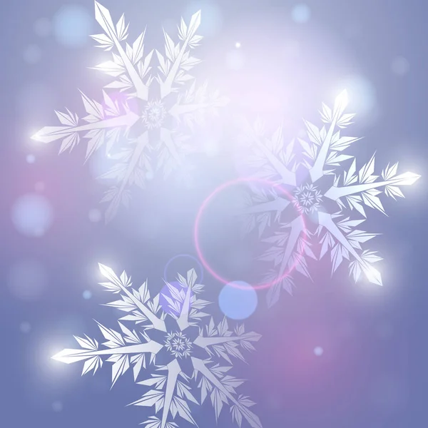 Flocons de neige, vecteur — Image vectorielle