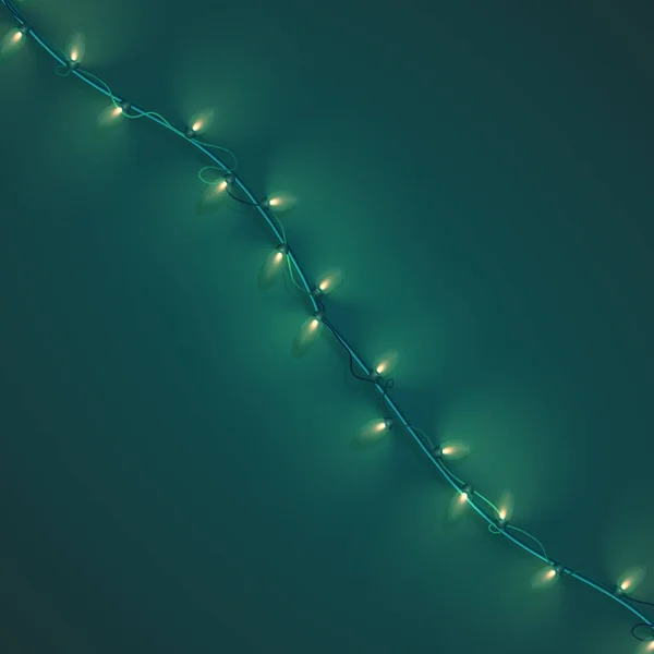 Lichten op groene achtergrond — Stockvector