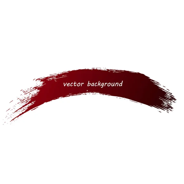 Red brush stroke, vector — Stock Vector