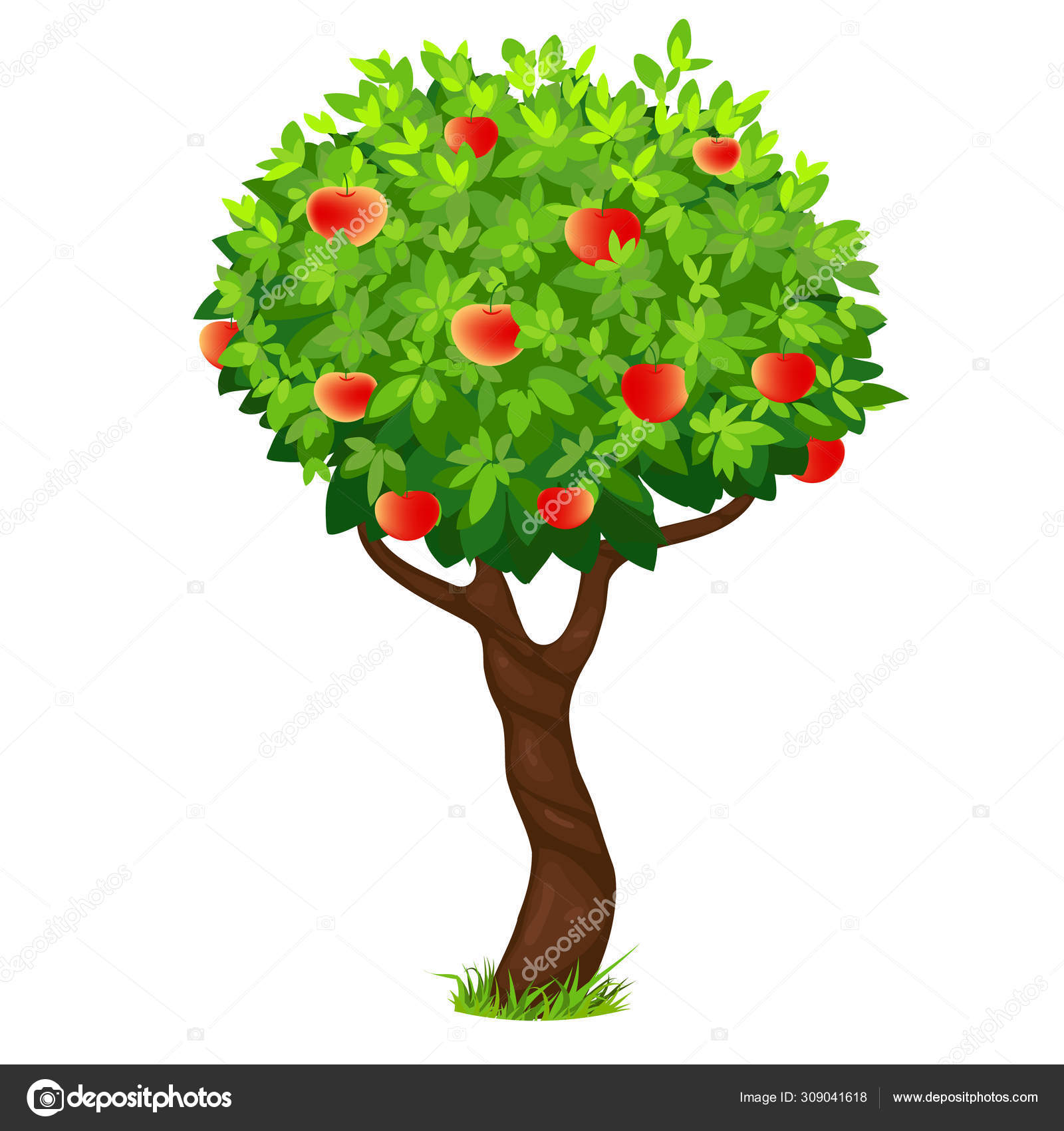 Bare Apple Tree Clipart