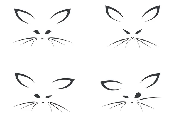 Botul unui animal ureche, set vectorial de boturi, urechi și mușchi — Vector de stoc