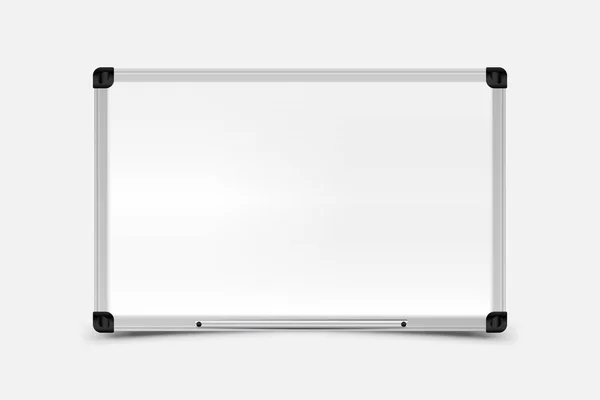 Mock White Board Isolated Light Background Flat Vector Illustration Eps10 — Stock Vector