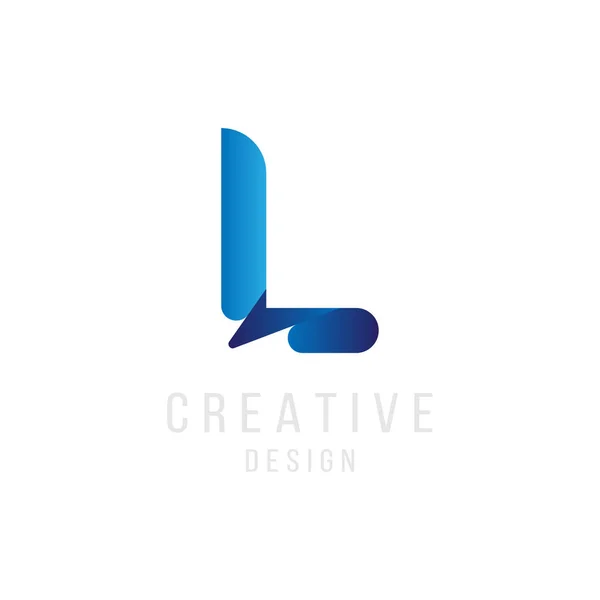 Oorspronkelijke Letter Blauwe Kleur Voor Logo Vector Teken Logo Ontwerpsjabloon — Stockvector