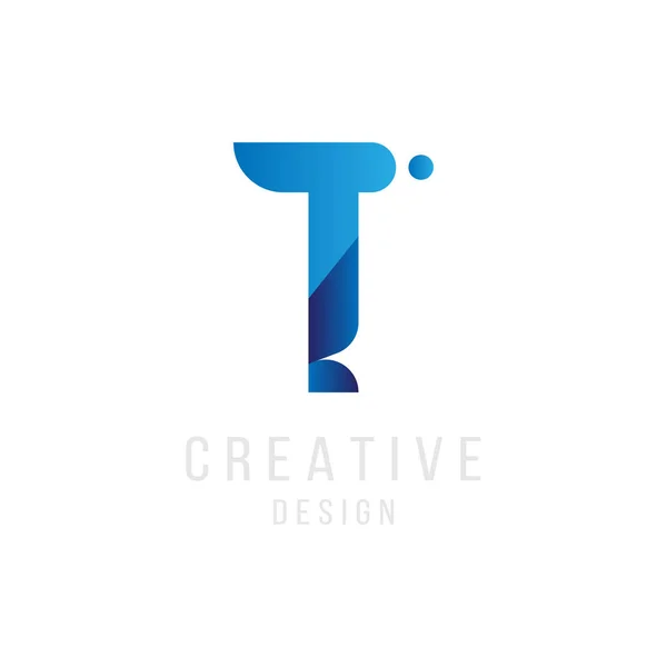 Original Letter Blue Colour Logotype Vector Sign Logo Design Template — Stock Vector