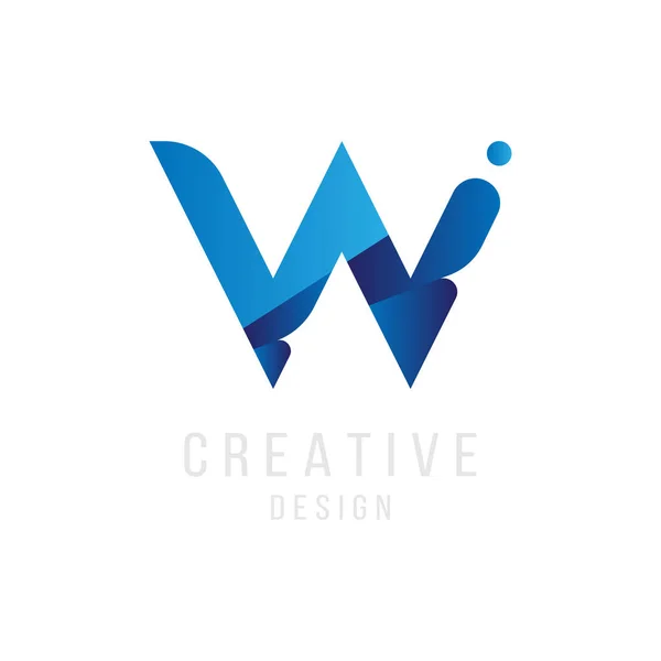 Lettre Originale Couleur Bleue Pour Logotype Modèle Conception Logo Signe — Image vectorielle