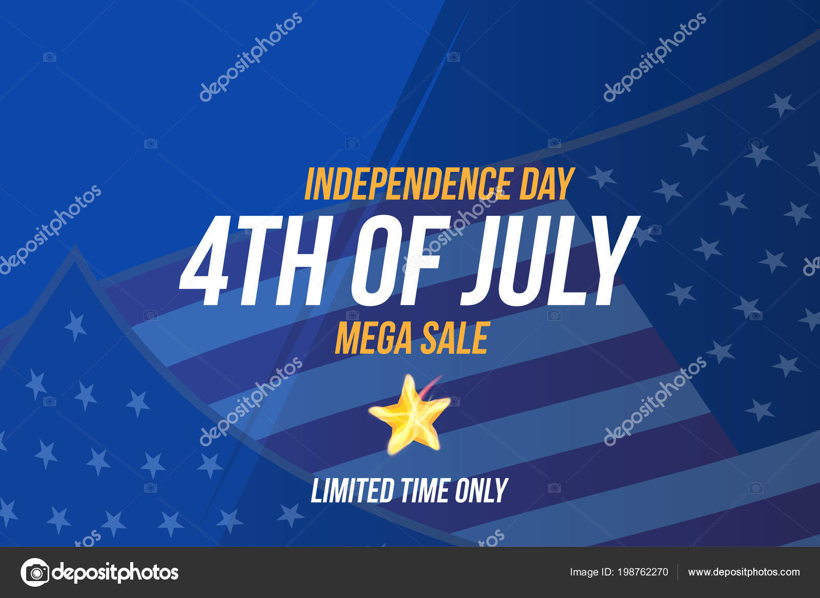 by　Stock　Day　4Th　Happy　Flyer　Horizontal　Vector　July　198762270　Format　Mega　Celebrate　Independence