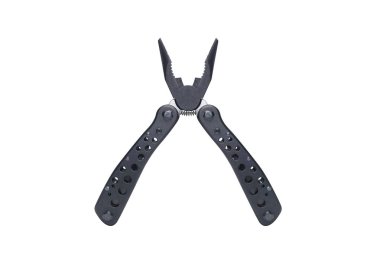 Multi aracı pense ve yararlı araçlar, beyaz arka plan üzerinde izole bol.