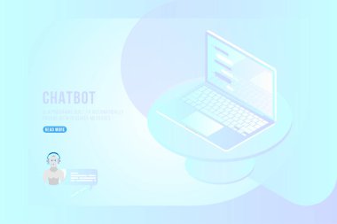 Sohbet etmek izometrik kavramı ile yeni iletileri ve dizüstü bilgisayarda sohbet açılır. 3D izometrik çizimde Eps10 düz.