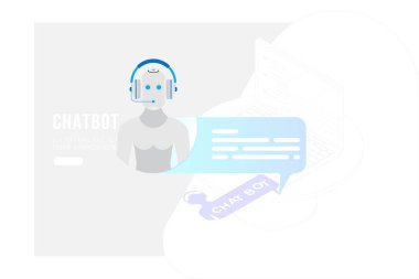 Simge sohbet etmek ile çizim izometrik stil ve dizüstü bir anahat arka plan üzerinde yeni haber. 3D çizim Eps10 düz.