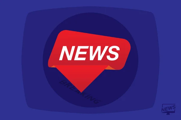 Breaking News Szablon Tytuł Niebieskim Tle Ekranie Channel Ilustracja Wektorowa — Wektor stockowy