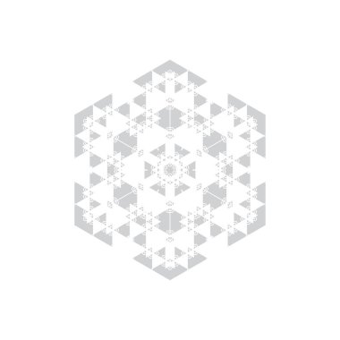 Geometrik ve simetrik bir tasarımda etnik sembolü