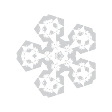 Geometrik ve simetrik bir tasarımda etnik sembolü