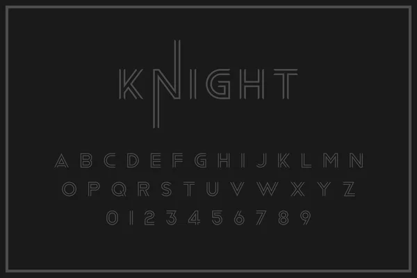 Originele vintage Koninklijke lettertype. Een verzameling van letters en cijfers in retro stijl. Symbolen voor creatieve ontwerpsjabloon. Vlakke afbeelding Eps10 — Stockvector