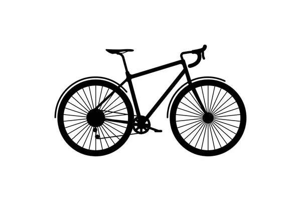 Bicicleta deportiva de carretera sobre fondo blanco. Transporte ecológico para actividades al aire libre. Ilustración plana EPS10 . — Vector de stock