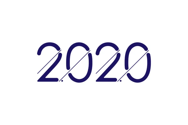 Buon anno 2020. Iscrizione di saluto. Illustrazione vettoriale piatta EPS10 — Vettoriale Stock