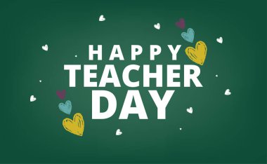 Yeşil yapraklı mutlu öğretmenler günü mektupları