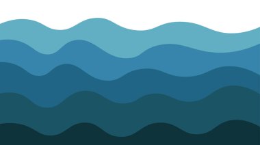 mavi renk dalgası arkaplan vektör çizimi tasarımı