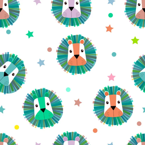 Cute pattern animal wild lion