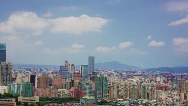 Panning Links Van Taipei City Sunny Day Taiwan — Stockvideo