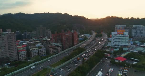台湾台北公路空中拍摄 — 图库视频影像
