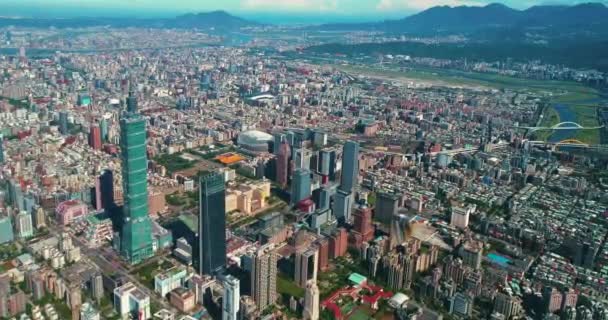 Hermoso Paisaje Urbano Ciudad Taipei Taiwán — Vídeo de stock