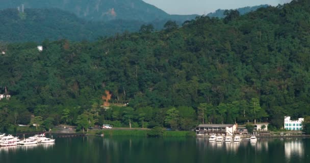 台湾南头新月湖 太平洋 帕钱塔的空中景观 — 图库视频影像