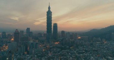 Şafakta, Tayvan Taipei City güzel cityscape