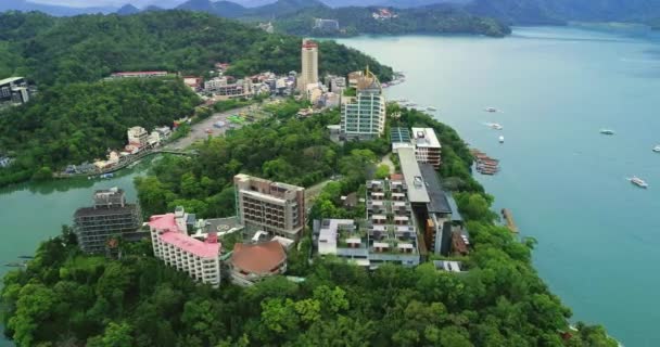 Аэросъемка Озера Сан Мун Тайвань — стоковое видео