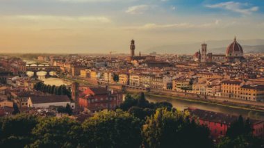 Muhteşem Floransa Şehri, Floransa, İtalya 'nın harika manzarası