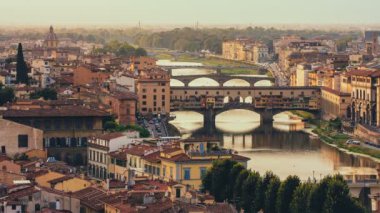 Muhteşem Floransa Şehri, Floransa, İtalya 'nın harika manzarası