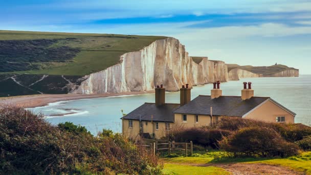 Klify Seven Sisters Brighton Anglia — Wideo stockowe