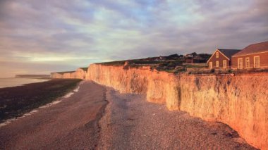 Brighton, İngiltere 'de Yedi Kız Kardeş kayalıkları
