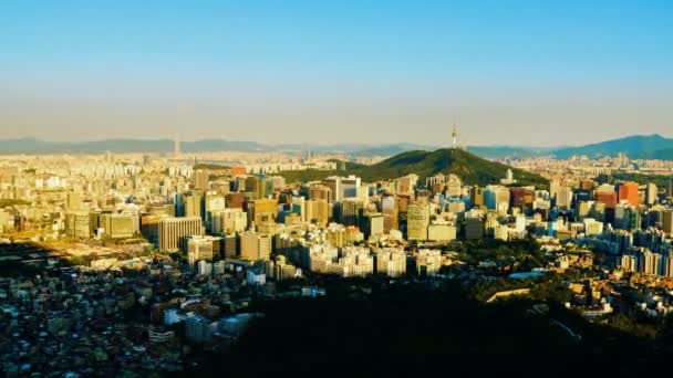 Вид Повітря Сеул Міський Пейзаж Південна Корея — стокове відео