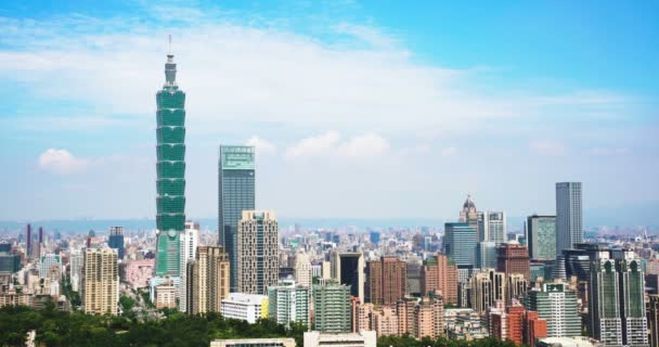 Промежуток Времени Города Тайбэй Тайвань — стоковое видео