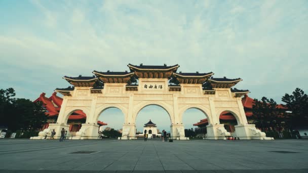 Spring Koncept Front Gate Chiang Kai Shek Memorial Hall Taipei — Stockvideo